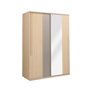 Graphic wardrobe with 2 sliding doors